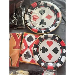 236 Pc Poker/casino Birthday Party Decor & Tableware